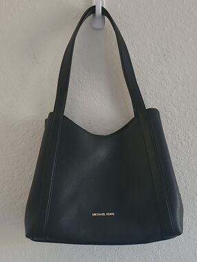 Michael Kors Black Pebbled Leather Rosmary Shoulder Tote Bag Sz. M